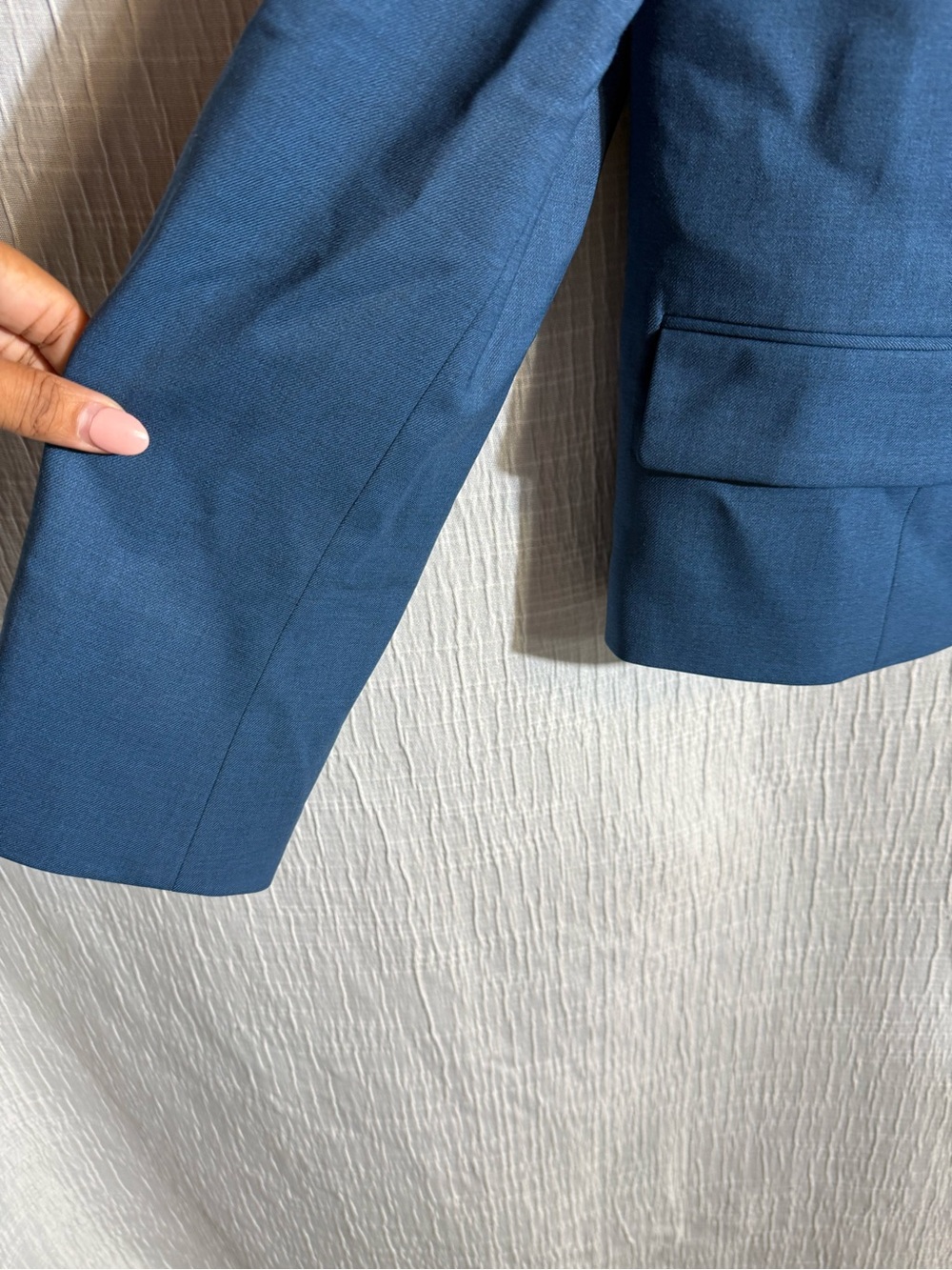 MM LaFleur The Aniya Crop Jacket - Italian Wool Twill bluebell size 6 nwt - Picture 8 of 14